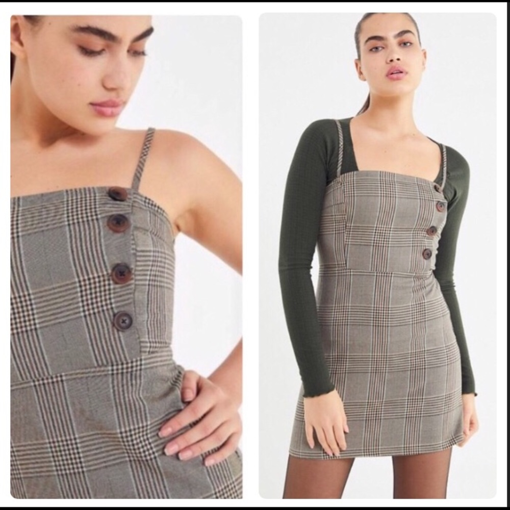 XSOLDX Urban Outfitters Danielle Plaid Mini Dress - Picture 1 of 9
